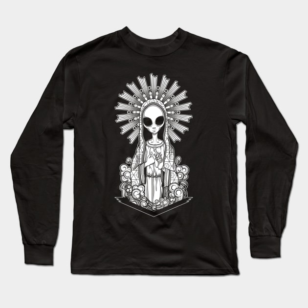 The alien Virgin - Black version Long Sleeve T-Shirt by ToleStyle